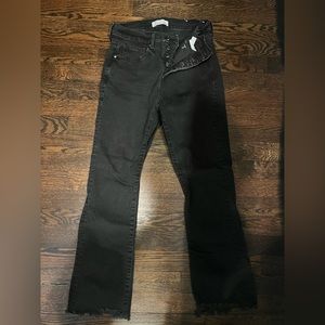 Loft multiple front button straight jeans - black